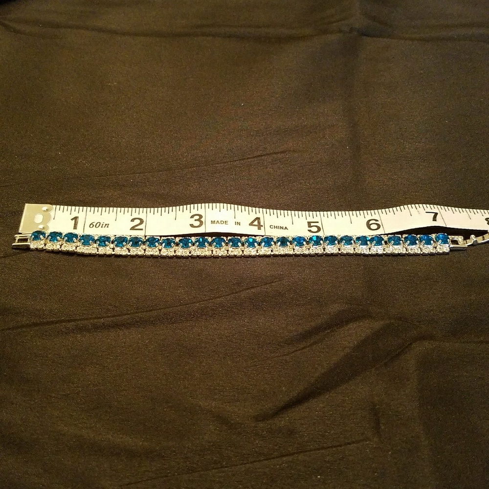 Blue Rhinestone Bracelet - Picture 3 of 5